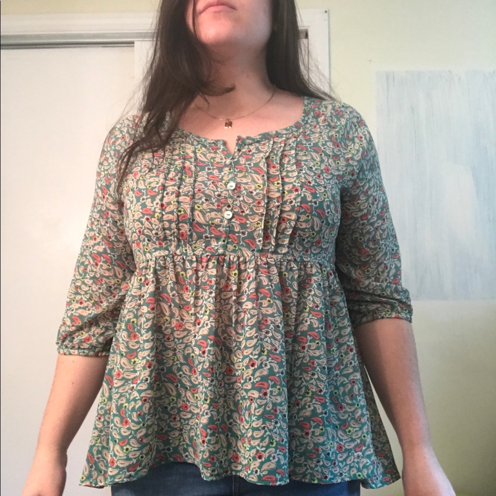Sheer paisley top